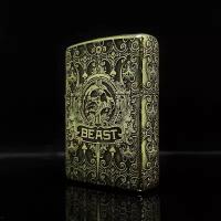 Зажигалка бензиновая Zippo(Armor) Beast Custom Латунь с глубокой объемной гравировкой