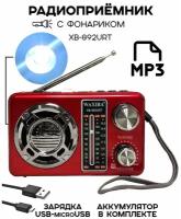 Радиоприемник цифровой Waxiba XB-892URT USB/MP3, красный