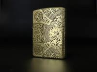 Зажигалка бензиновая Zippo (Armor) 4 всадника Апокалипсиса Кастом Латунь