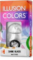 Цветные контактные линзы ILLUSION colors SHINE black -6,0