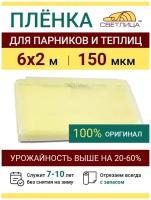 Пленка прозрачная парниковая многолетняя Светлица 150 мкм, ширина 6 м, чехол на парник