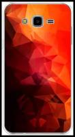 Силиконовый чехол на Samsung Galaxy J7 Neo / Самсунг Галакси Джей 7 Нео Красная геометрия