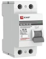 Elcb-2-16-10-em-pro Выключатель дифференциального тока EKF PROxima ВД-100 2П 16А 10мА тип AC