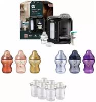 Tommee Tippee Perfect Prep Day & Night Starter Set - 6 детских бутылочек и диспенсеров для сухого молока