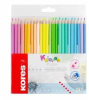 Карандаши цветные Kores Kolores Pastel 24 цвета 1311708