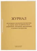 Журнал регистрации инструктажа на рабочем месте, 32 л., сшивка/пломба/обложка ПВХ, 130202