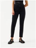 брюки джинсовые женские befree, цвет: черный, размер M