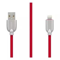 Кабель ROMBICA Digital MB-05, USB - Apple Lightning, MFI (лицензия Apple), текстиль, 1м, красный