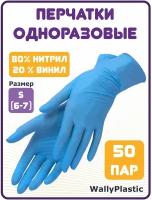 Одноразовые перчатки нитриловые с добавлением винила