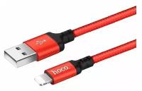 Кабель USB HOCO (X14) для iPhone Lightning 8 pin (2м) (черно/красный)