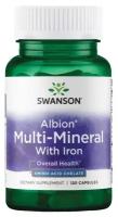 Swanson Albion Multi-Mineral With Iron (Хелатные мультиминералы с железом) 120 капсул (Swanson)