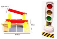 Деревянная железная дорога: Перекресток и светофор для поездов, локомотивов, подвижного состава, элемент детской железной дороги