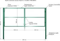 Ворота 4,0х1,8 м распашные садовые со столбами, открывание наружу,(только каркас)
