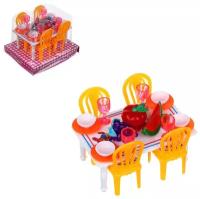 Игроленд Набор мебели и посуды для кукол, ABS, 13,5х11х10см, 967