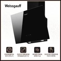 Наклонная вытяжка Weissgauff WGH 500 TOUCH BG, цвет корпуса black glass, цвет окантовки/панели черный