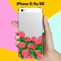 Силиконовый чехол Розы на Apple iPhone 5/5s/SE