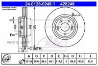Диск Тормозной Передний Ate арт. 24.0128-0248.1