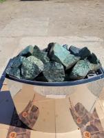 Нефрит колото-шлифованный сорт экстра камни для бани и сауны (фракция 7-14 см) упаковка 10 кг