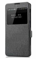 Чехол-книжка MyPads Magic Window для Samsung Galaxy M13 5G с окошком для входящих вызовов из водоотталкивающего материала черный