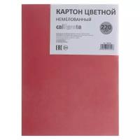 Картон цветной немелованный А5, 6 листов, 6 цветов, плотность 220 г/м², эконом