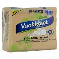 Vuokkoset прокладки Long Wings 100% Bio, 5 капель