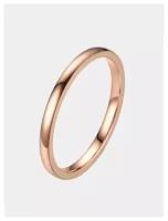 Кольцо обручальное классическое толщина 3 мм размер 18.1 розовое золото