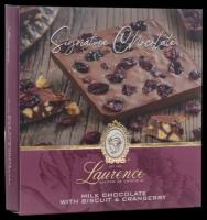 Laurence шоколад молочный ручной работы с печеньем и клюквой 100г (Греция)