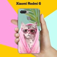 Силиконовый чехол на Xiaomi Redmi 6 Кот В Очках / для Сяоми Редми 6