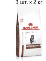 Сухой корм для котят Royal Canin Gastro Intestinal Kitten, при проблемах с ЖКТ, 3 шт. х 2 кг
