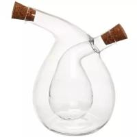 Бутылка стеклянная для специй 450мл «Хай-Тек» с пробковой крышкой, колба