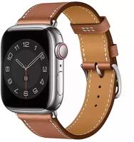 Кожаный ремешок для Apple Watch WIWU Leather watch band 42-44mm Brown