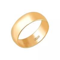 Кольцо обручальное Эстет, красное золото, 585 проба, размер 16