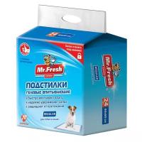 Пеленки для собак впитывающие Mr. Fresh Expert Regular F502 60х60х22 см 24 шт. 1 шт. 60 см 60 см 22 см белый/синий