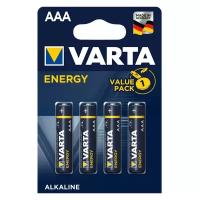 VARTA ENERGY AAA Батарейка LR03 Alkaline (блистер 4 шт.)