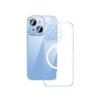 Чехол Baseus Crystal Magnetic Ultra-Thinn PC case + Tempered glass для iPhone 14 Plus, цвет Прозрачный (ARJC010002)