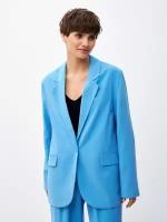 Пиджак Sela, средней длины, силуэт прямой, размер L, синий