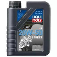 7632 liqui moly минеральное моторное масло для 4-х тактных мотоциклов motorbike 4t street 20w-50 sg/sj/sl (1л)