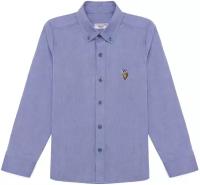 Школьная рубашка U.S. POLO ASSN., на пуговицах, длинный рукав, однотонная