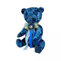 Мягкая игрушка BernART Медведь сапфировый, 30 см, темно-синий