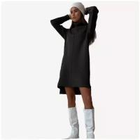 Платье-свитер повседневное, прямой силуэт, миди, размер 42-46, черный