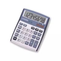 Калькулятор настольный Citizen CDC-80, 8 разрядный, двойное питание, серебристый