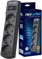 Сетевой фильтр 7м черный Pilot m Max 4 euro outlets