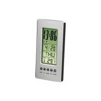 Часы с термометром HAMA LCD Thermometer (075298), серебристый / черный