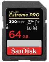 Карта памяти SanDisk Extreme Pro SDXC 64GB UHS-II U3 V90 R300/W260Mb/s (SDSDXDK-064G-GN4IN)