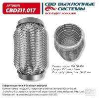 Гофра глушителя 50 x 100 3х-слойная InterLock