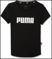 Футболка PUMA, хлопок, размер 116, черный