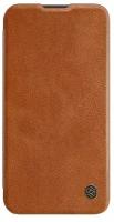 Кожаный чехол-книжка Nillkin Leather Qin Pro для Samsung Galaxy A54 5G коричневый