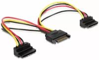 Кабель SATA 15см, 15pin (M)/2x15pin(F) на 2 SATA устр, угл. разъем CC-SATAM2F-02 Cablexpert