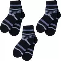 Комплект из 3 пар детских махровых носков наше Смоленской чулочной фабрики 232с2, рис. 2, черные №1, размер 16-18