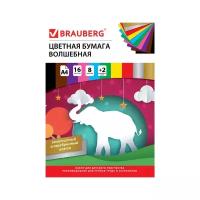 Цветная бумага Чудеса BRAUBERG, A4, 16 л., 10 цв. 1 наборов в уп